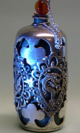 Tabati�re en jade naturel et argent